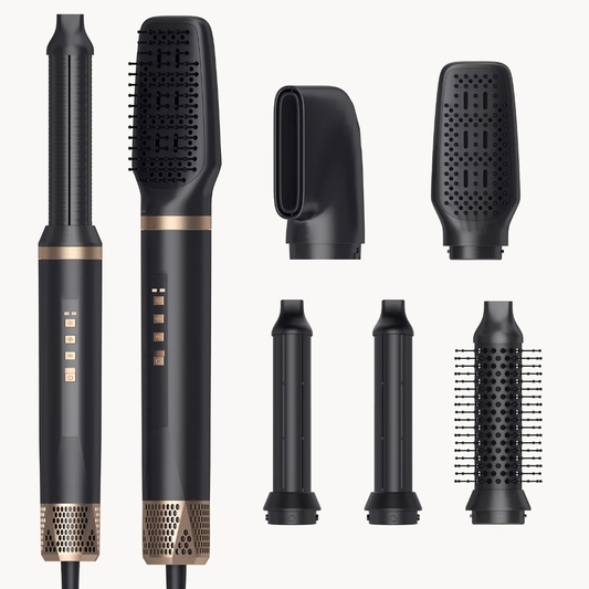 Hair Dryer Black Gold - 6 in 1 Hair styler