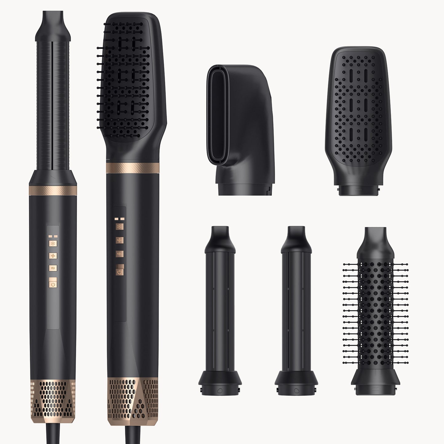 Hair Dryer Black Gold - 6 in 1 Hair styler