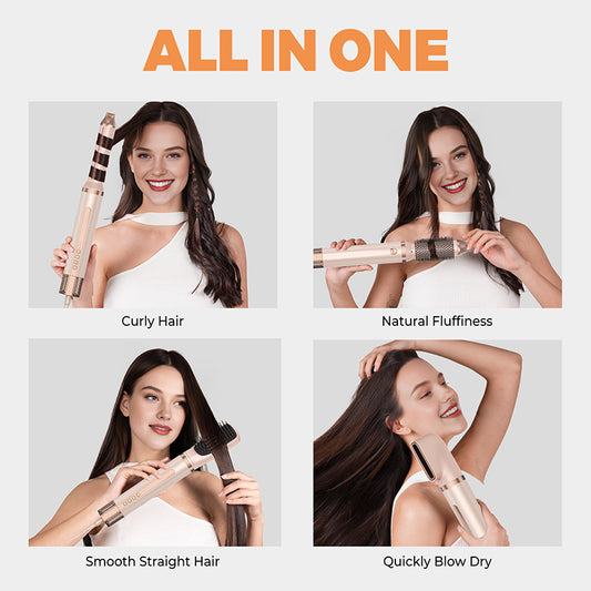 Hair Dryer Pink Gold - 6 in 1 Hair styler