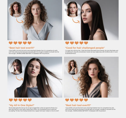 Hair Dryer Pink Gold - 6 in 1 Hair styler